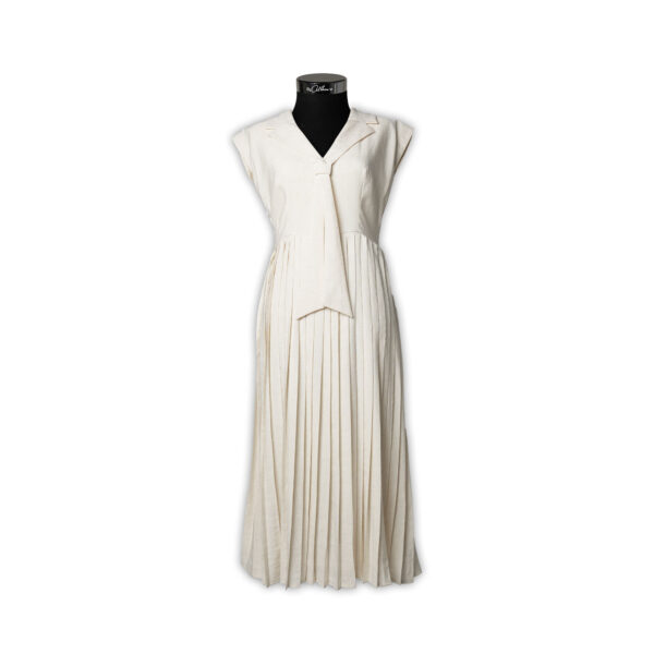 BEIGE PLEATED DRESS