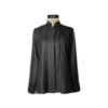 BLACK MANDARIN COLLAR SHIRT